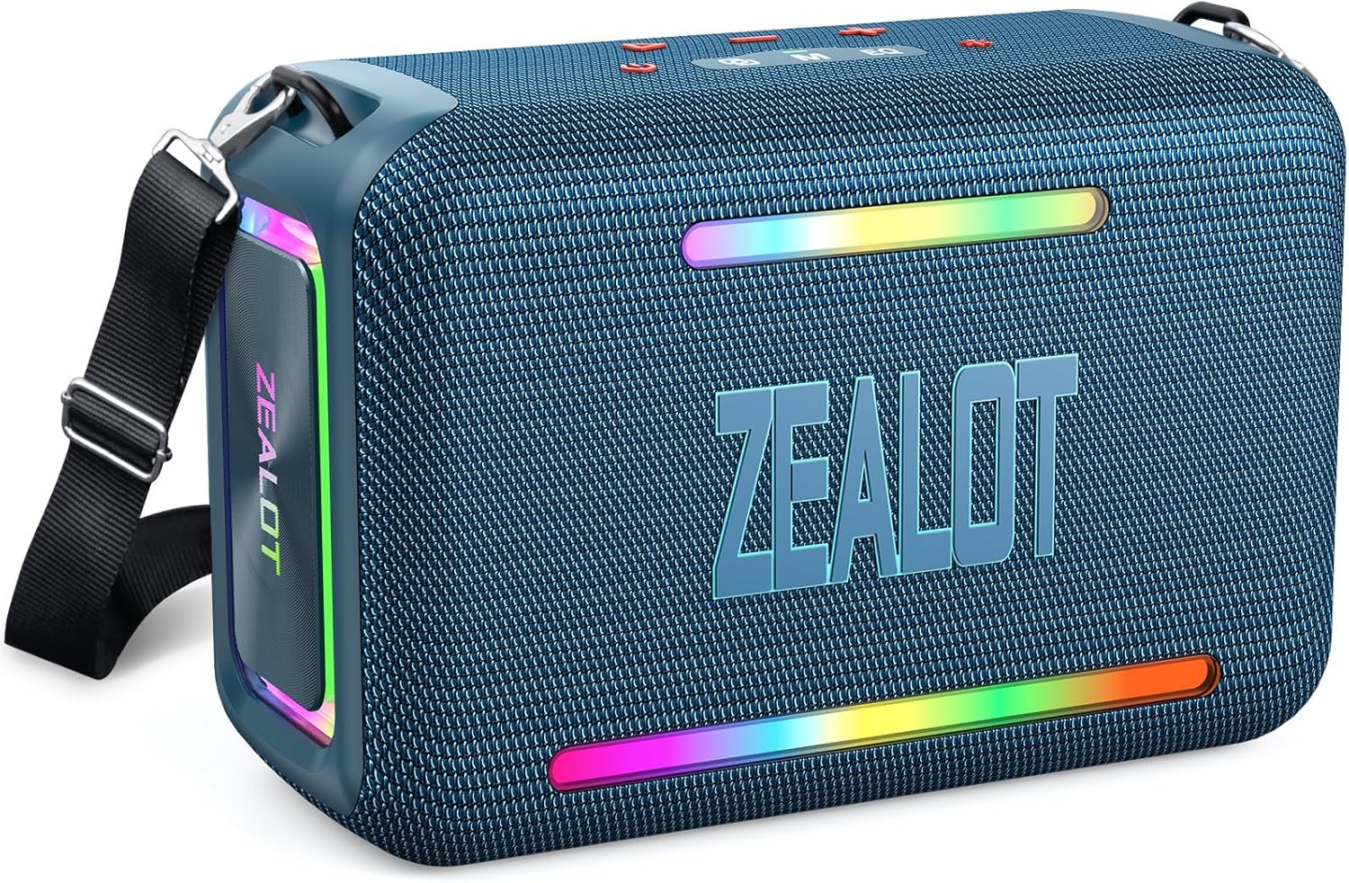 ZEALOT Bluetooth Speaker, 120W Loud Wireless Speakers IPX6 Waterproof Bluetooth Subwoofer Speaker with LED Light, Custom EQ, 40H Playtime, Portable Speakers for Outdoor, Party