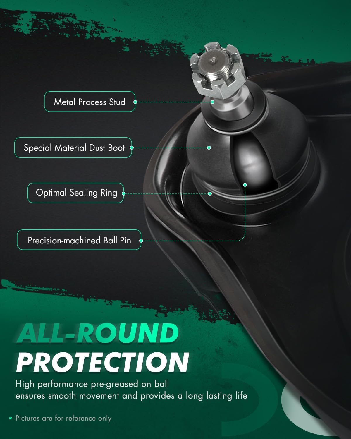 SCITOO 15pcs Front Suspension Kit Idler Arm Pitman Arm Upper Lower Control Arm Tie Rod End Adjusting Sleeve Sway Bar Link for Chevy C1500 & C1500 Suburban Tahoe for GMC C1500