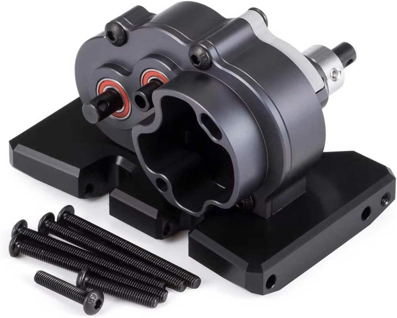 RC Car Parts Compatible with Axial for SCX10 for Capra 1/10 RC Crawler DIY for Chassis Parts Aluminum Overdrive Gearbox for LCG Crawler Transmission