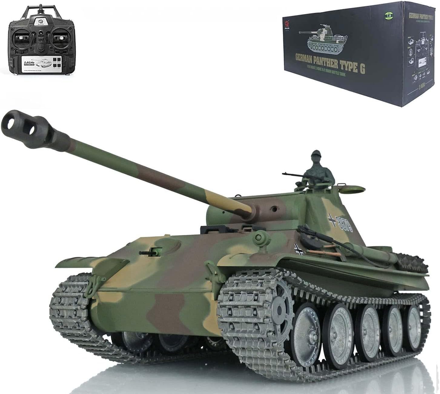Toucan RC Hobby Pro Ver Henglong 1/16 Rc Tank Tk 7.0 Panther G Bb Airsoft 3879 Model Metal Tracks Wheels Motor Ir Combat
