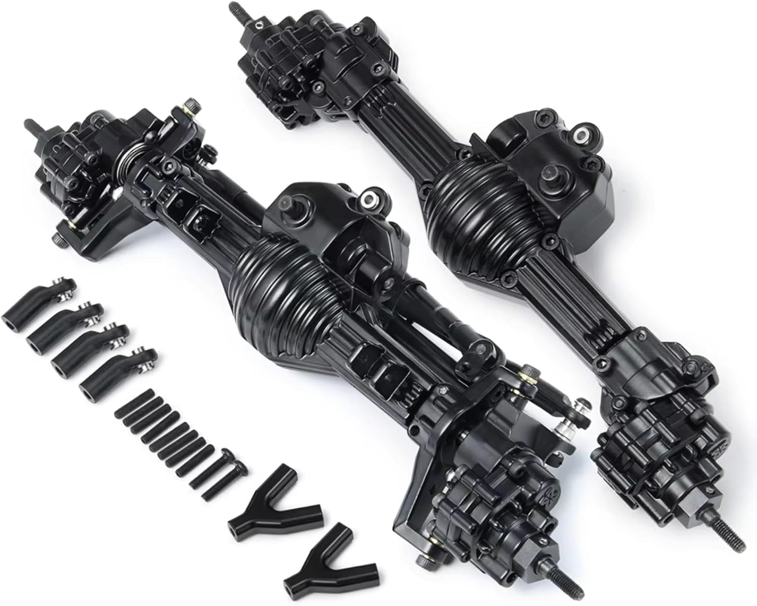 Rc Crawlers Axles For Axial For SCX10 II 90028 For Rock 1/10 Front Rear Straight Complete Axle Metal Upgrade Parts Crawler RC Car Accessory(1set)