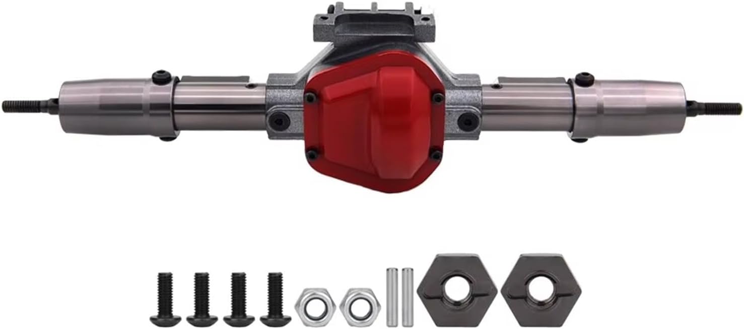 Compatible with Axial for SCX10 1/10 RC Track Car Upgrade Parts Front and Rear Metal Axle CNC with Connectors Servo Arm RC Car Parts(1set)