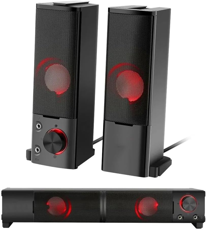 3.5mm Stereo Surround Music Smart Speakers Column Sound Bar Computer PC Home Notebook TV Loudspeakers