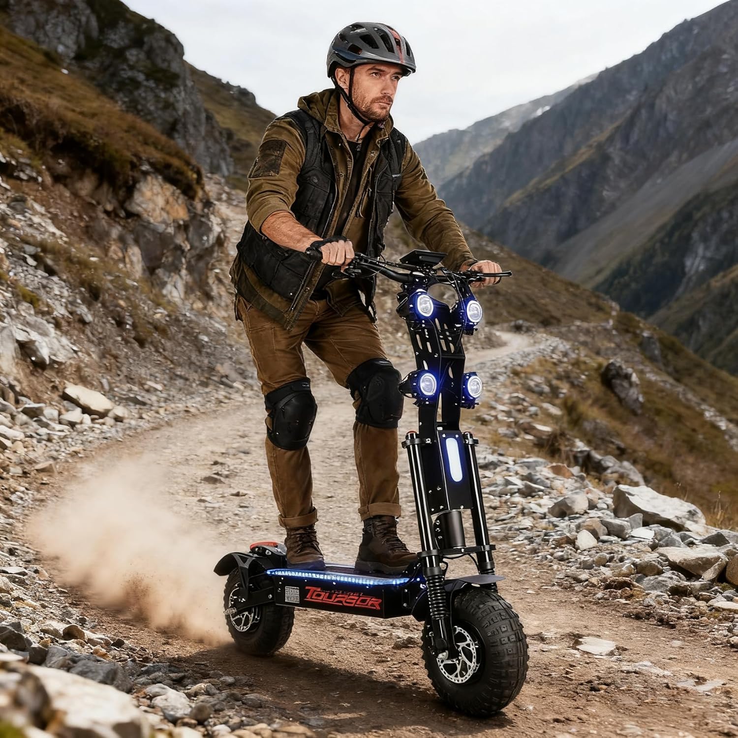 Electric Scooter Adult X1460V, Top Speed 65 MPH 10,000W Power Dual Motor 70 Miles Range with 14
