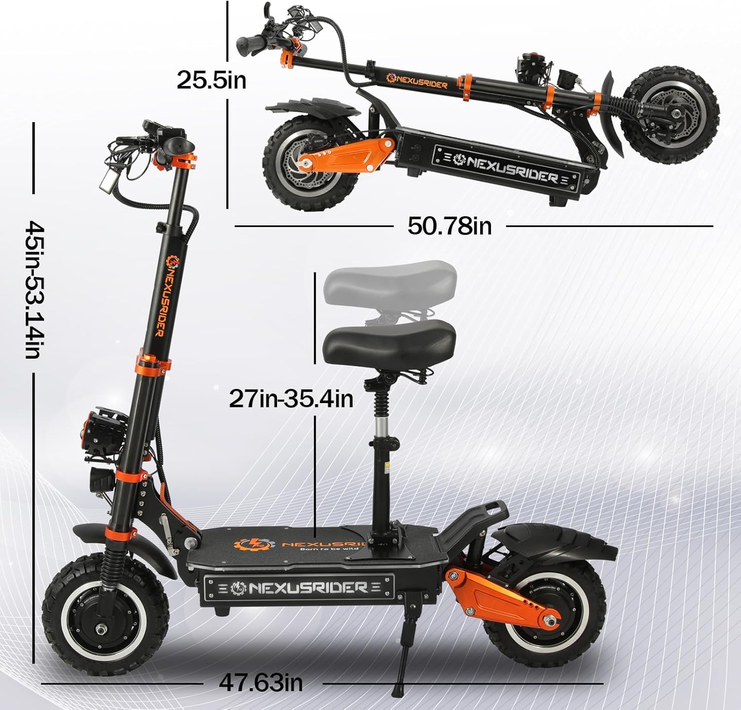Adults Electric Scooter 6000W Dual Motor Up to 58 mph, 60 Miles Range, 60V35Ah Battery, C-Type Dual Suspensions 11