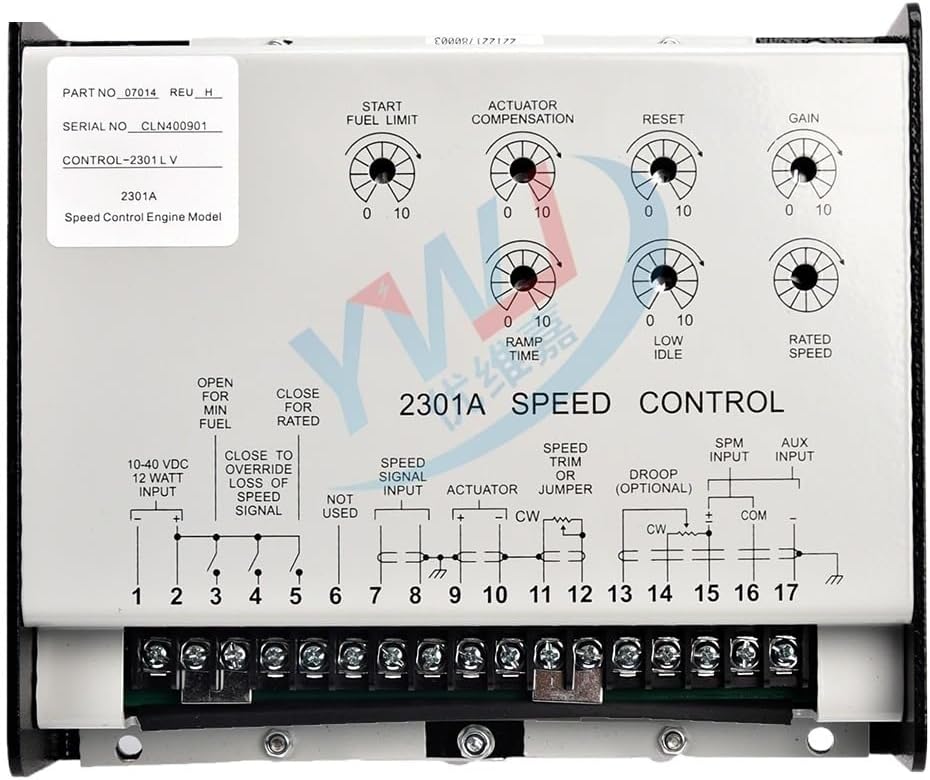 Generator Speed Control Parts 2301A PN 9907-014 Speed Controller Diesel Engine Generator Electronic Speed Controller(9907-014 Original)