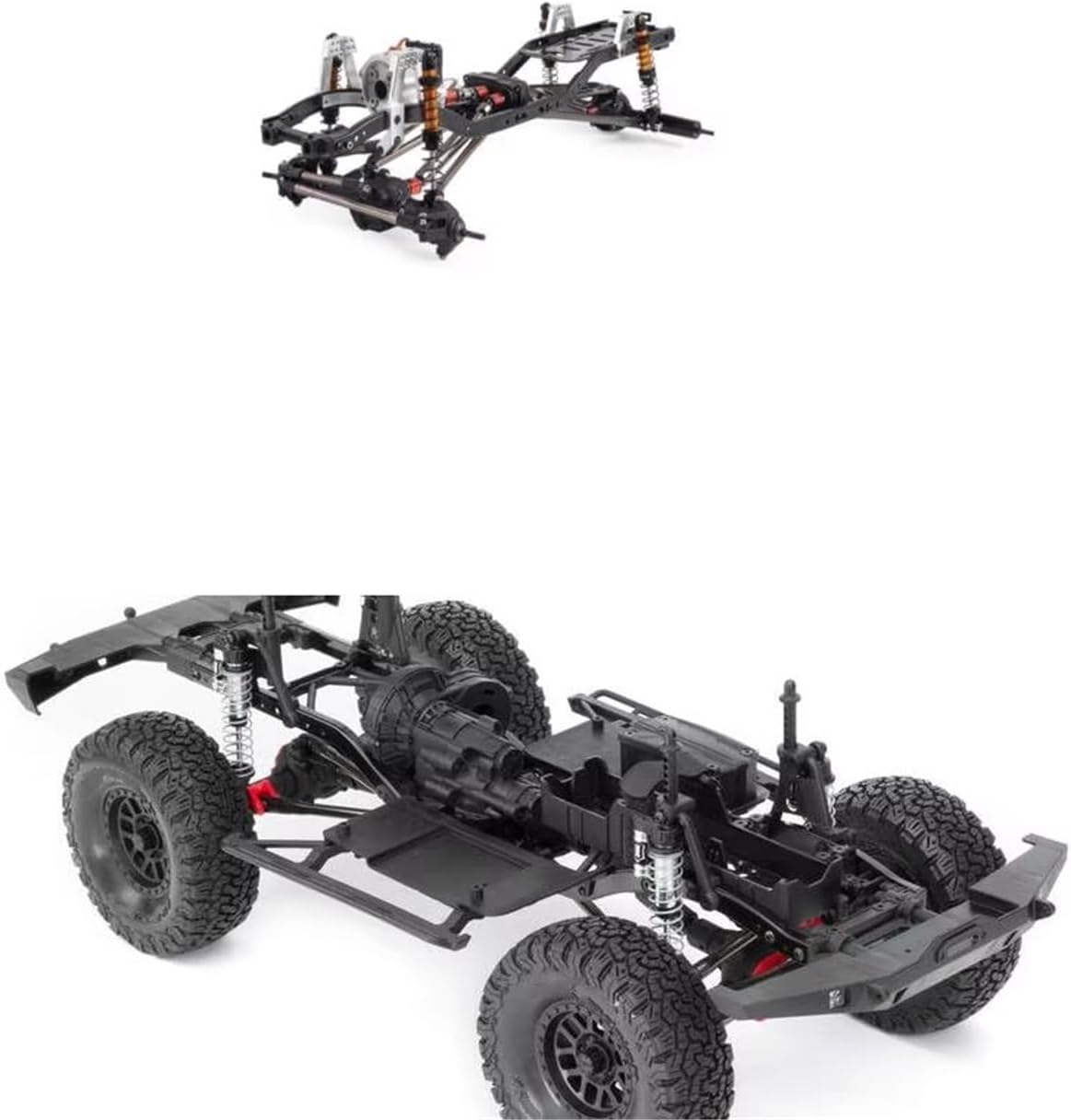 RC Car Accessories Compatible with Axial for SCX10 1/10 RC Car Upgrade Part Replacement Accessories Aluminum Alloy Car Frame for Chassis Frame
