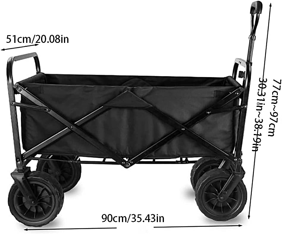 Foldable Wagon The 600D Oxford Cloth is Durable and Can Be Easily Stored in 3 Seconds Different Parts are Equipped with Different Fixing Buckles Easy to Carry Beige + Olive Green