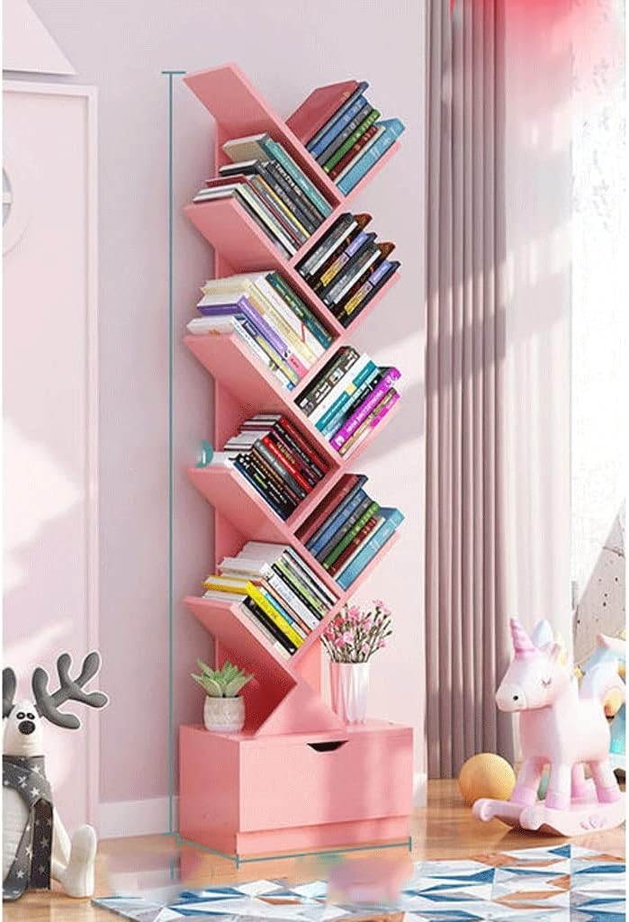 ngddf2haa Living Room Vertical Bookshelves Group Device Three-Dimensional Simple Library Bookcase Storage Furniture (Color : Black, Size : 147.2cm)