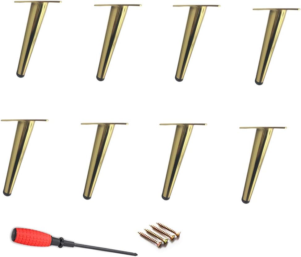 Iron Table Legs, Furniture Accessories, Widened and Thickened, Stable Load Bearing, Easy Installation, DIY Dining Table, Computer Desk, Office Desk Tapered Round Tube Metal