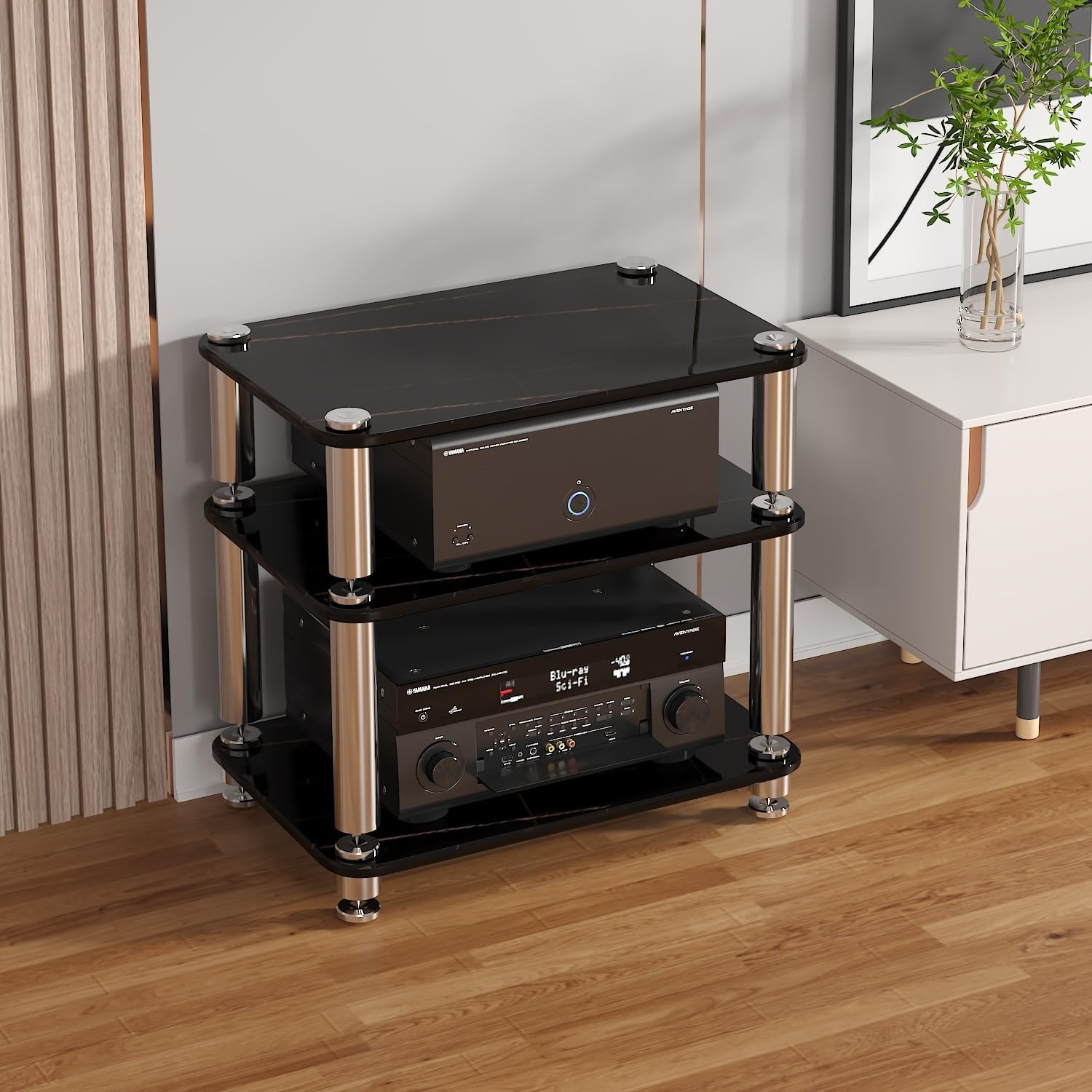 Diodceraic 1/2/3/4 Tier Audio Rack Tower