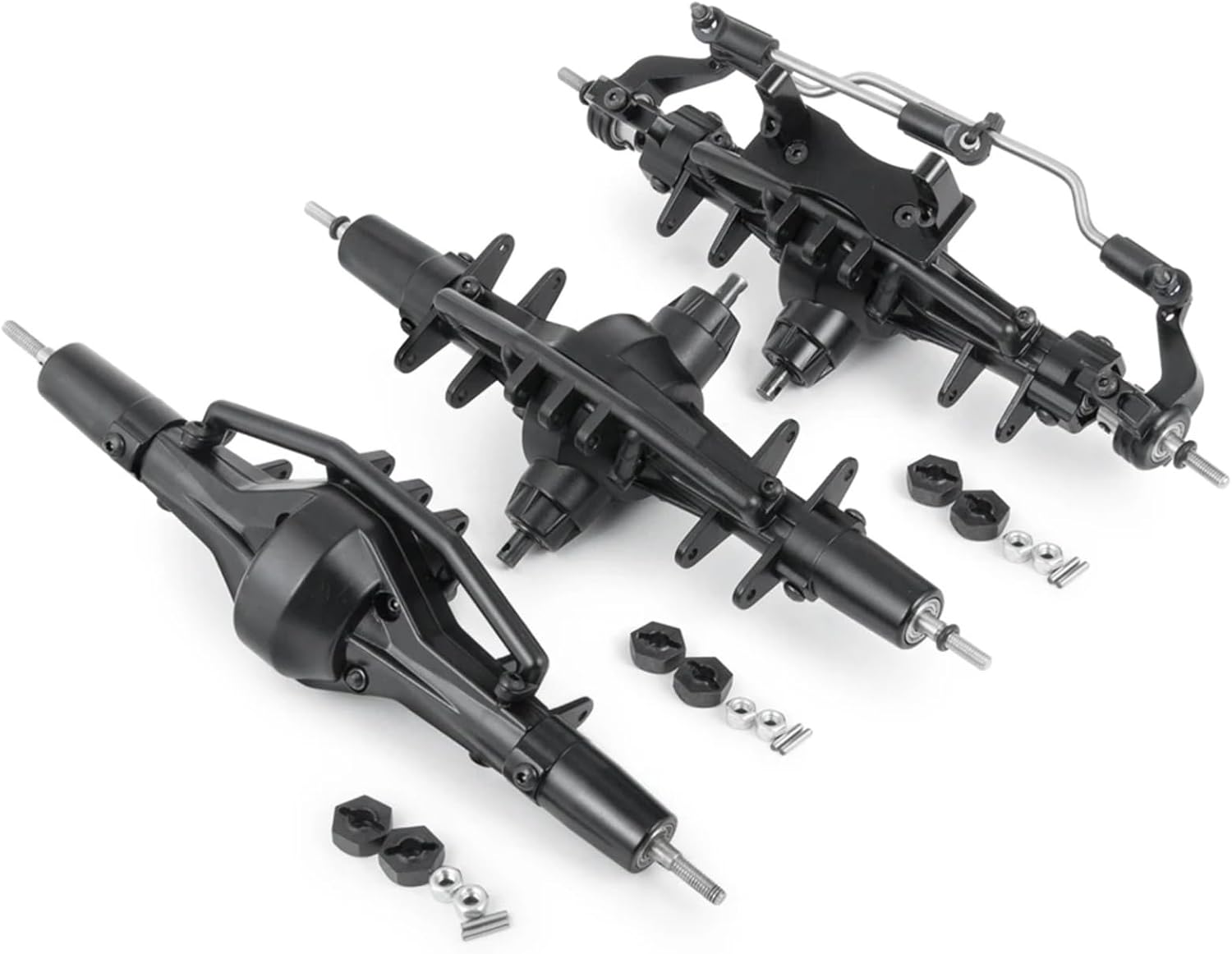 RC Upgrade Accessories for Axial for SCX10 AX90021 1/10 Metal Front Middle Rear 6X6 Axle RC Crawler Car Upgrade Parts Modified Accessories Replacement DIY Parts(1 Set (3pcs))