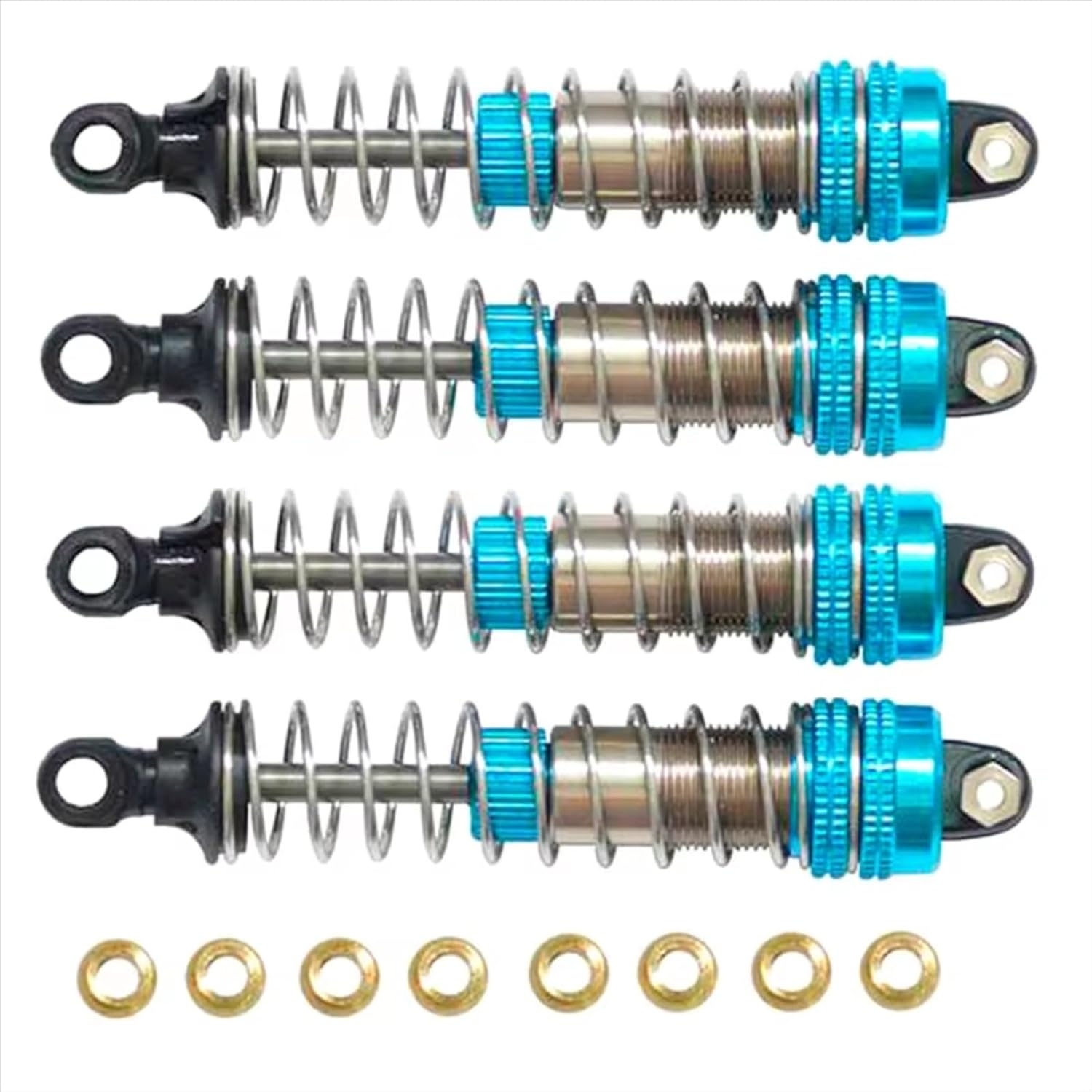 RC Car Accessories Compatible With XLF X-03 X-04 1/10 RC Monster Truck Car Upgrade Parts Modification Accessories 4Pcs Metal Shock Absorbers Damper