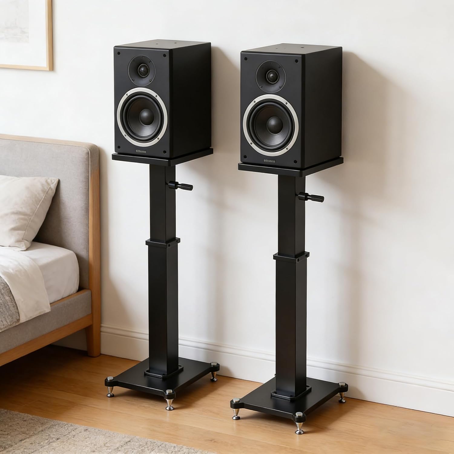 Height Adjustable Speaker Stands Pair