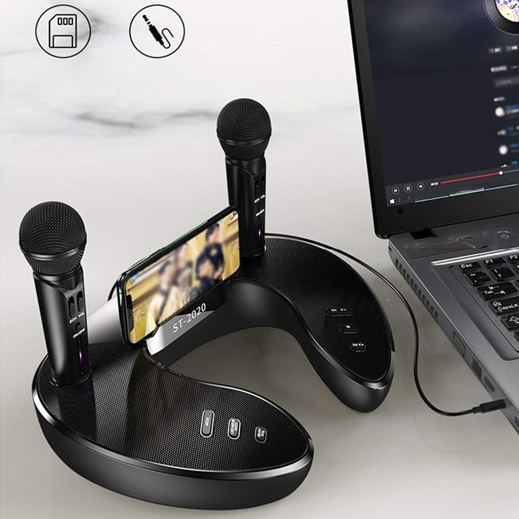 30W 5.0 Speaker with Two Microphone Mobile Stereo Party Super Bass(Gray)