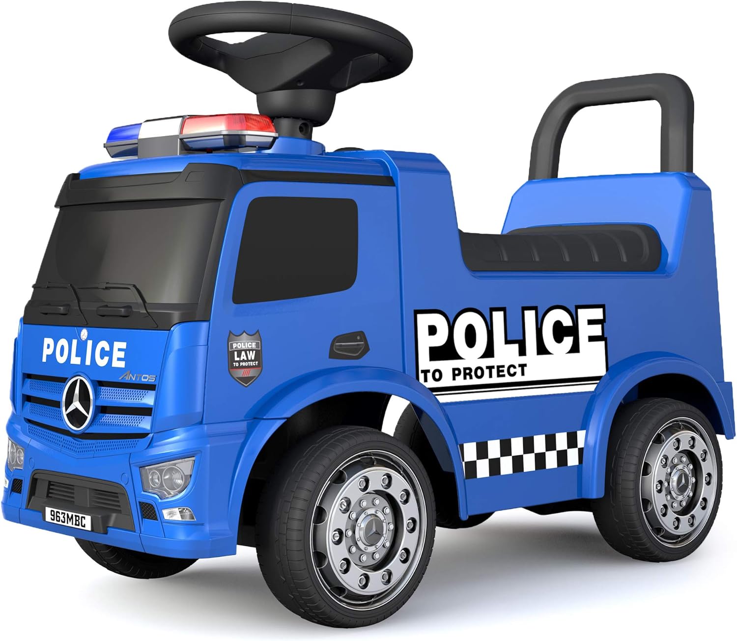 Mercedes Antos Police - Walker - 119205 - Freewheels - Blue - 25 kg Max - Plastic - Batteries Not Included - from 12 Months