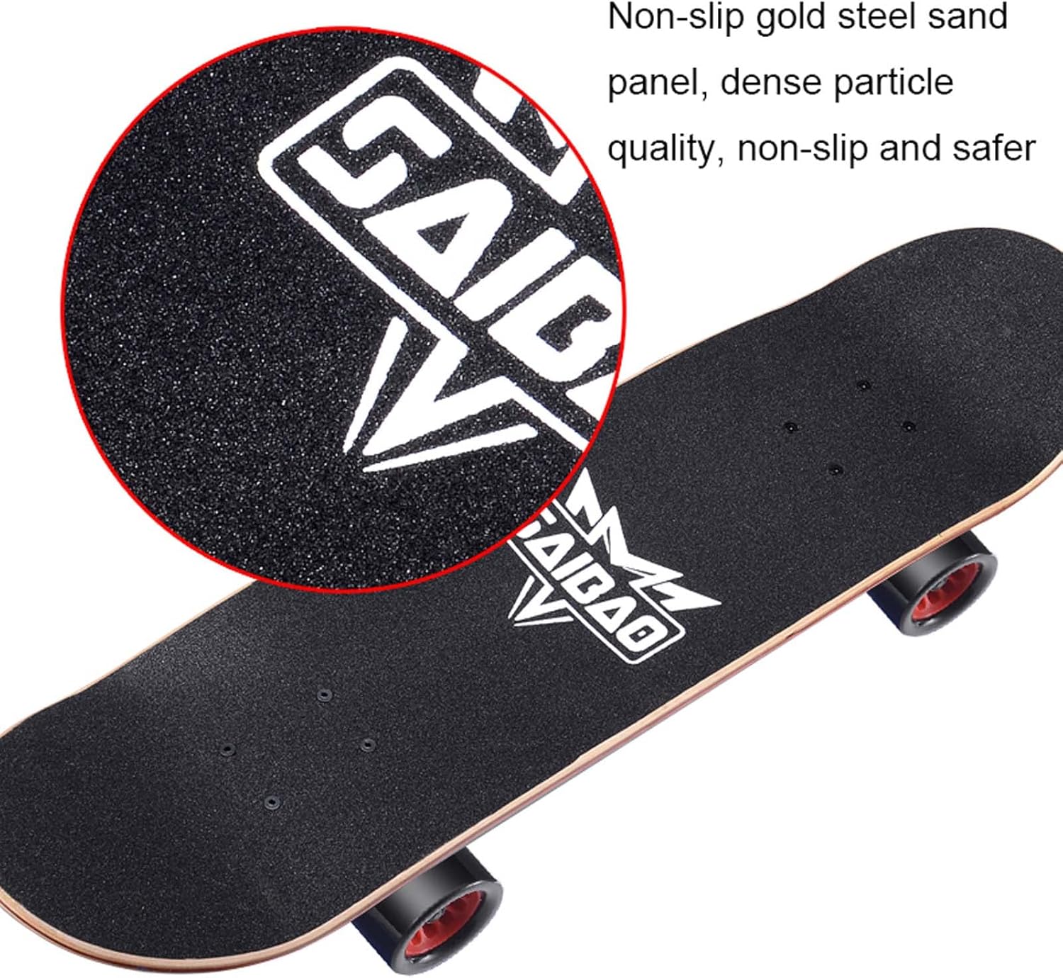 Skateboard - 31Inch Standard Skateboards for Kids Boys Girls Youths Beginners Starter, 7 Layer Maple Double Kick Concave Skateboard
