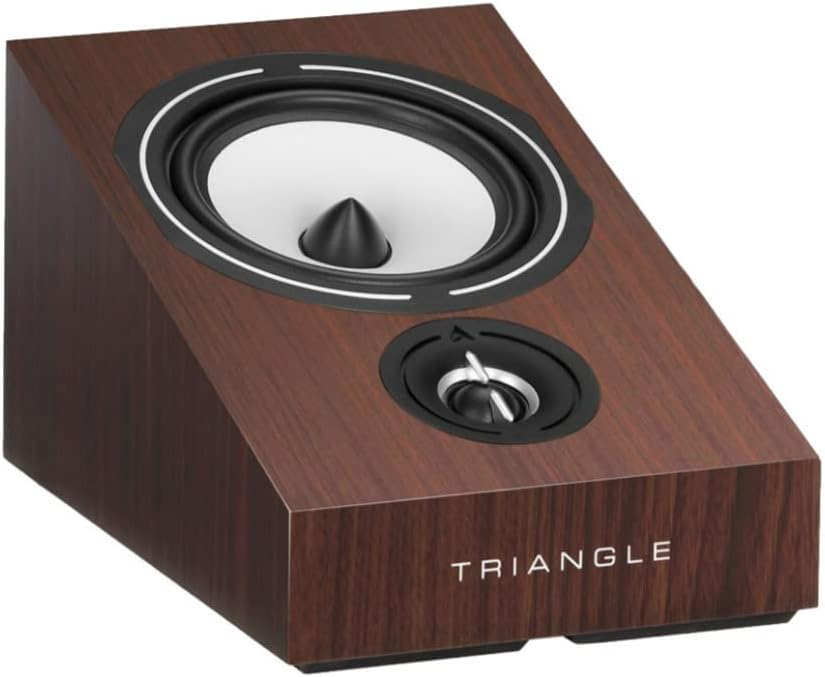triangle - BOREA BRA1-3D Home Cinema Speakers - Atmos/DTS: X/Auro 3D Compatible - Atmos & Surround Versatility - Output 89 dB/W/m - 206 x 180 x 300 mm - Walnut (Pair)