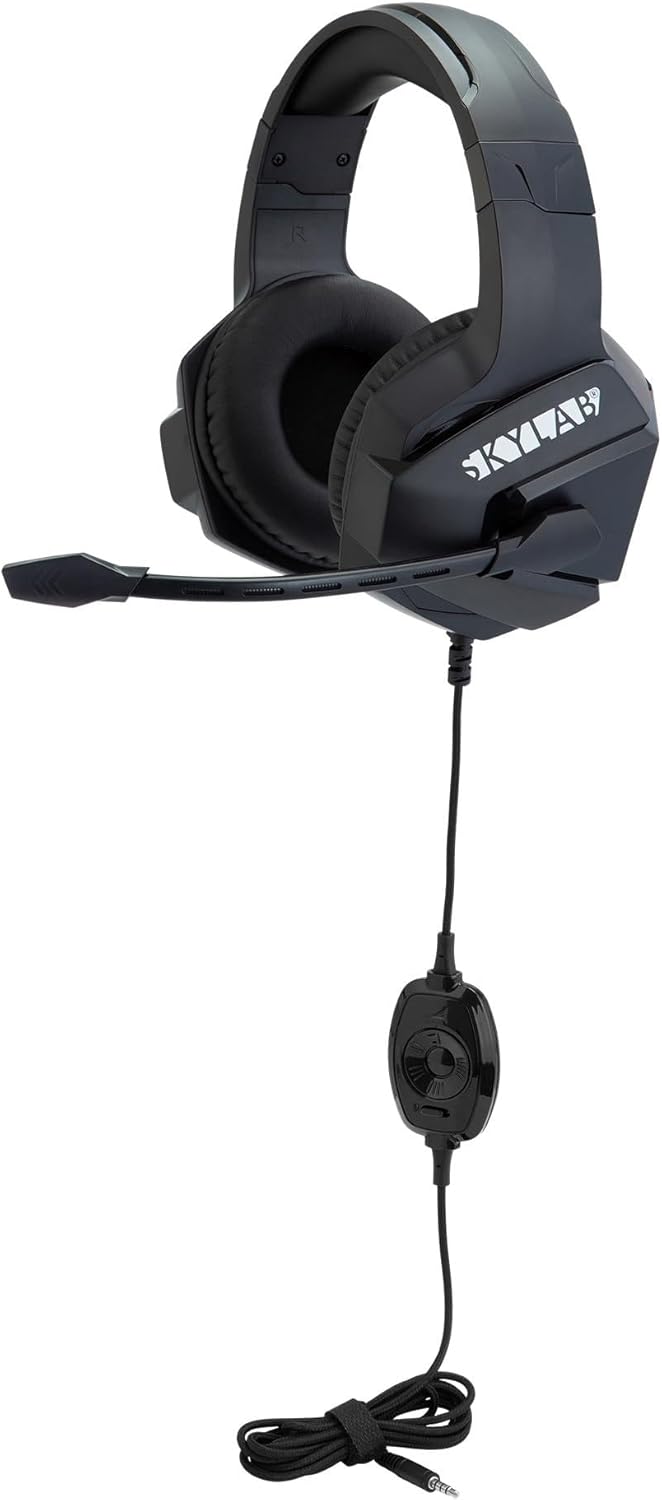 Egghead Skylab Gaming & Multimedia Headset with Inline Volume Control, Mic Mute, 6.5-Foot Braided Cord, Memory Foam Leatherette Cushions, and Omni-Directional Mic, Pack of 10