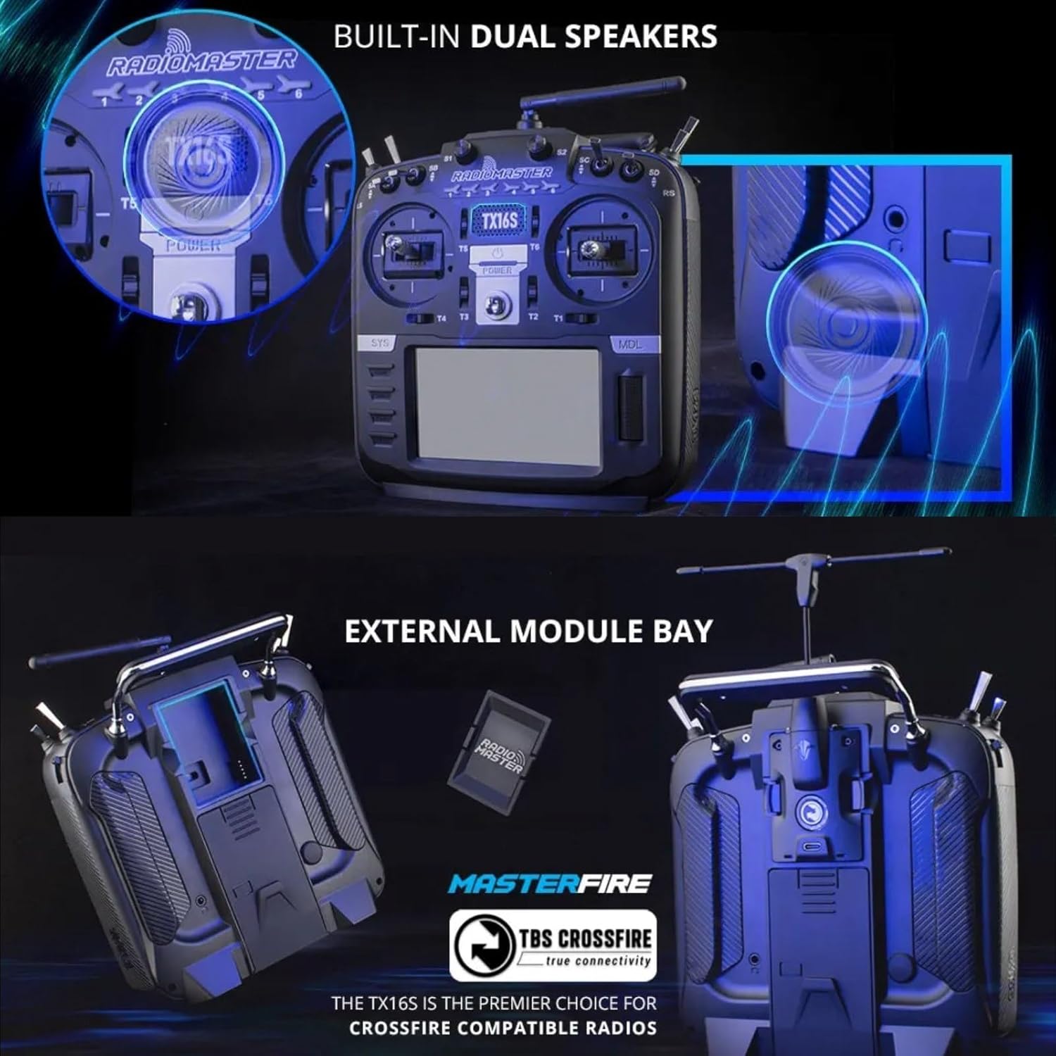 RadioMaster TX16S MKII V4.0 RC Transmitter with Hall Gimbals ELRS 2.4G for Drone Radio Control Models