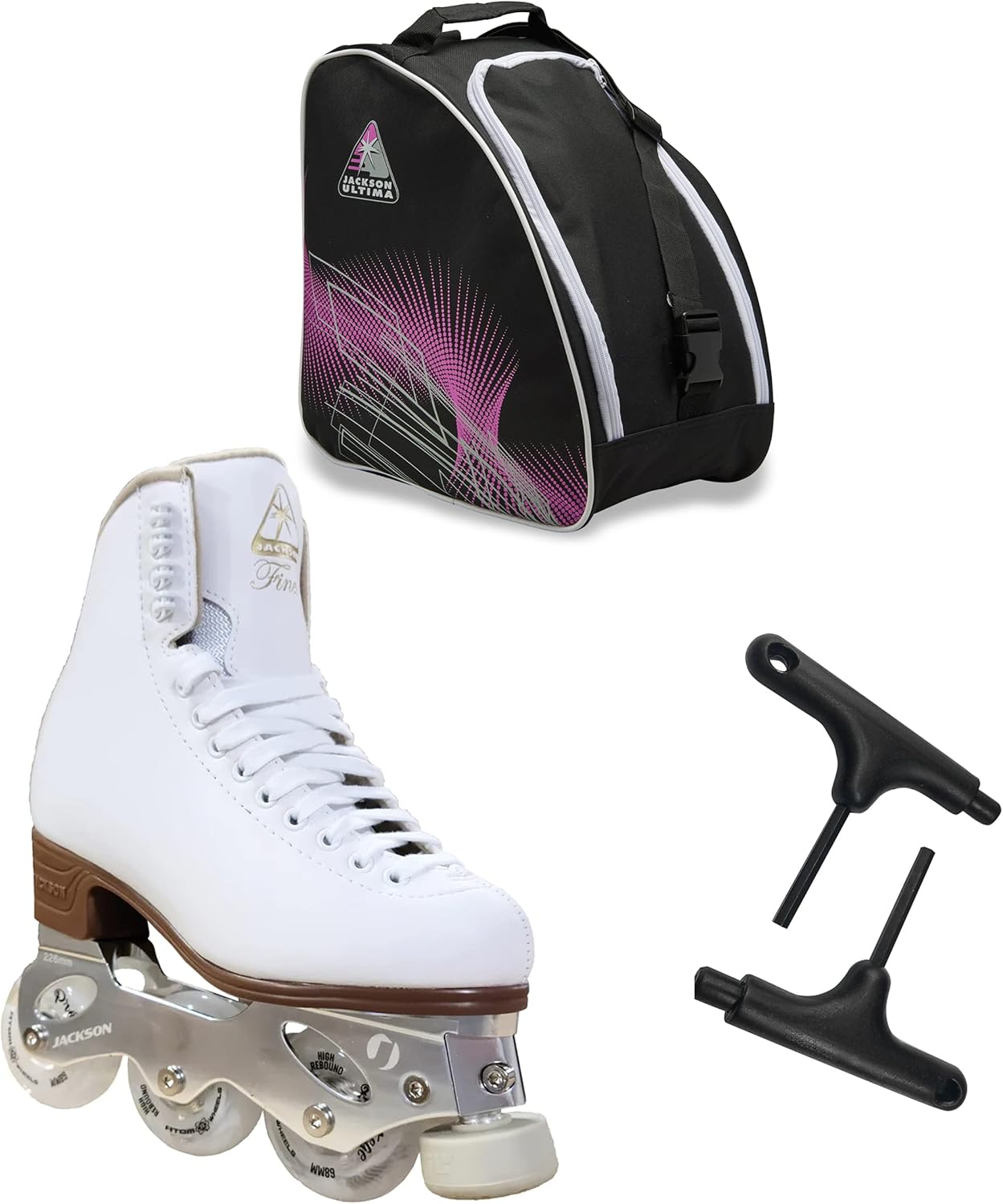 Jackson Utima Inline Roller Skates Vista/Finesse/Mystique/Elle Bundle with Bag JL350 and Wrench Tool 2pcs / JUST LAUNCHED 2022