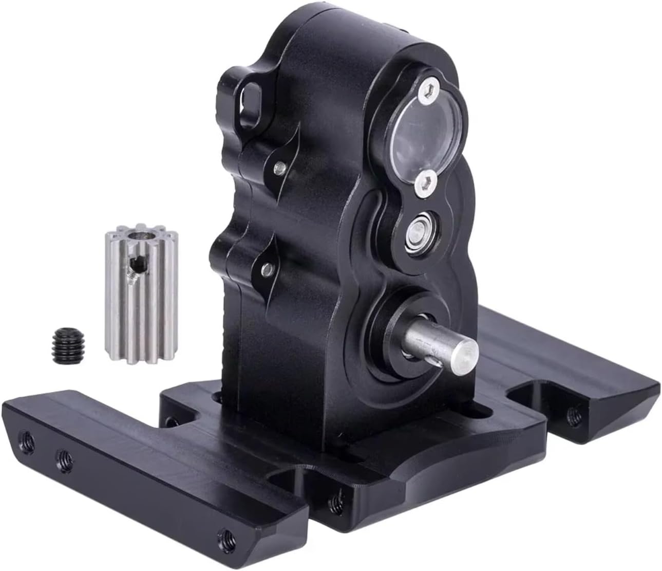 for Traxxas for TRX4 for Defender for Axial for SCX10 1/10 Metal Vertical Gear Box Gearbox RC Crawler Car Upgrade Parts Accessories RC Car Accessories(Black)