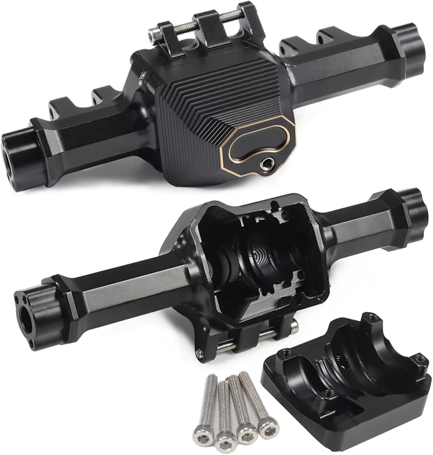 RC Axle Models For Traxxas For Trx4 1/10 Rear Axle Housing 1piece Upgrade Rc RC Car Part Brass Model Accessory Assemble Parts Replace