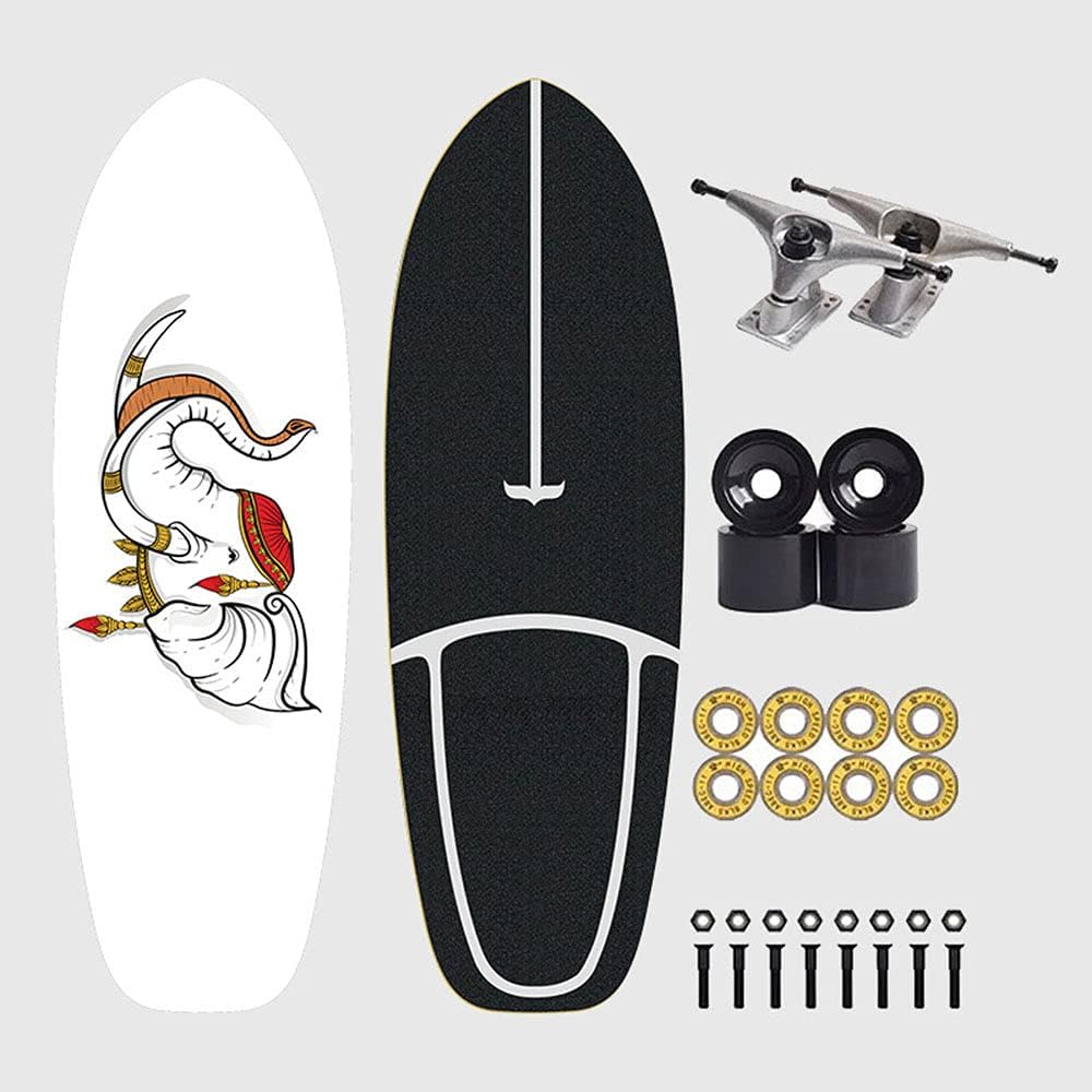 Skateboard for Beginners,Longboard Skateboard 7-Ply Canadian Maple Deck, 31