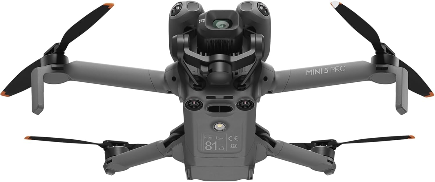 DJI Mini 5 Pro, Fly More Combo DJI RC-N3 Remote Ultra-Light & Foldable Drone with Camera, 1-Inch CMOS, Omnidirectional Obstacle Sensing, ActiveTrack 360°, 225° Gimbal Rotation, 20km Transmission, 3 battery Drone Bundle