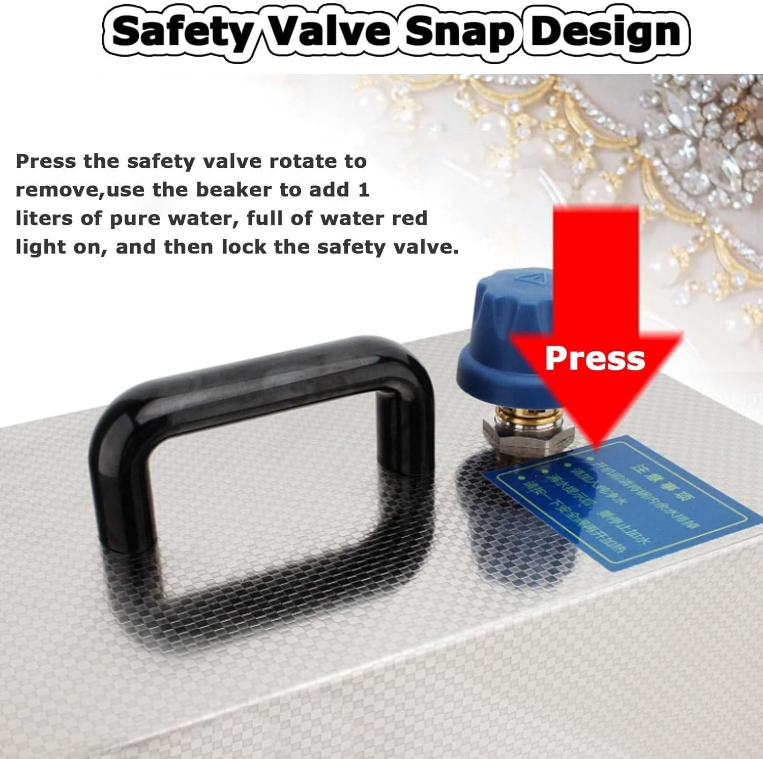 BGHJIKGFS Jewelry Steam Cleaner Professional, Stainless Steel Jewelry Steamer Jewelry Steam Cleaner, 2200W 4L Electrical Steam