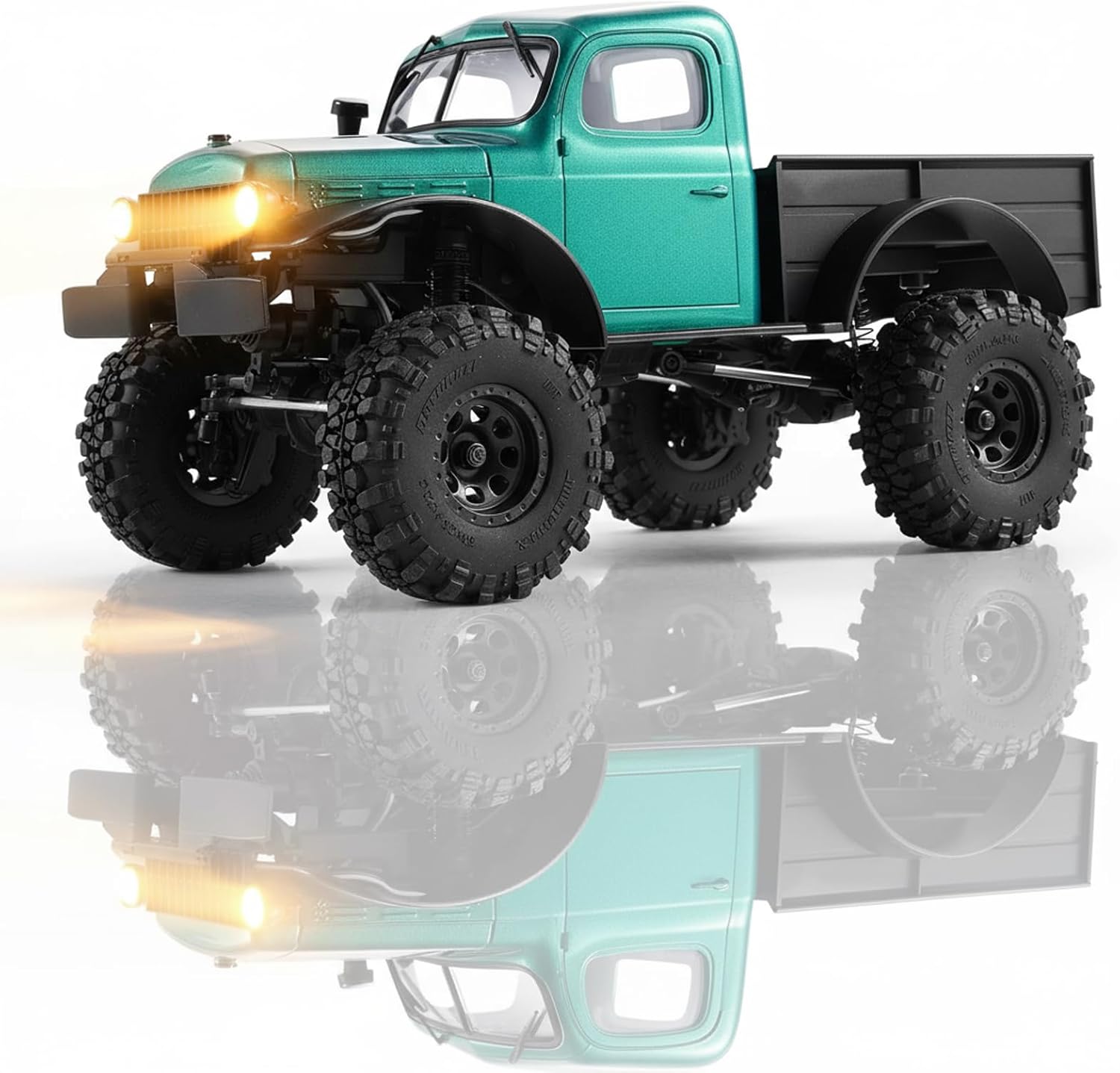 EAZYRC FMS FCX24 Power Wagon 1/24 RC Crawler, Brushless 4x4 RTR Rock Crawler with Metal Suspension, 2-Speed Transmission, PC Hard Body – RC Car for Adults and Gift