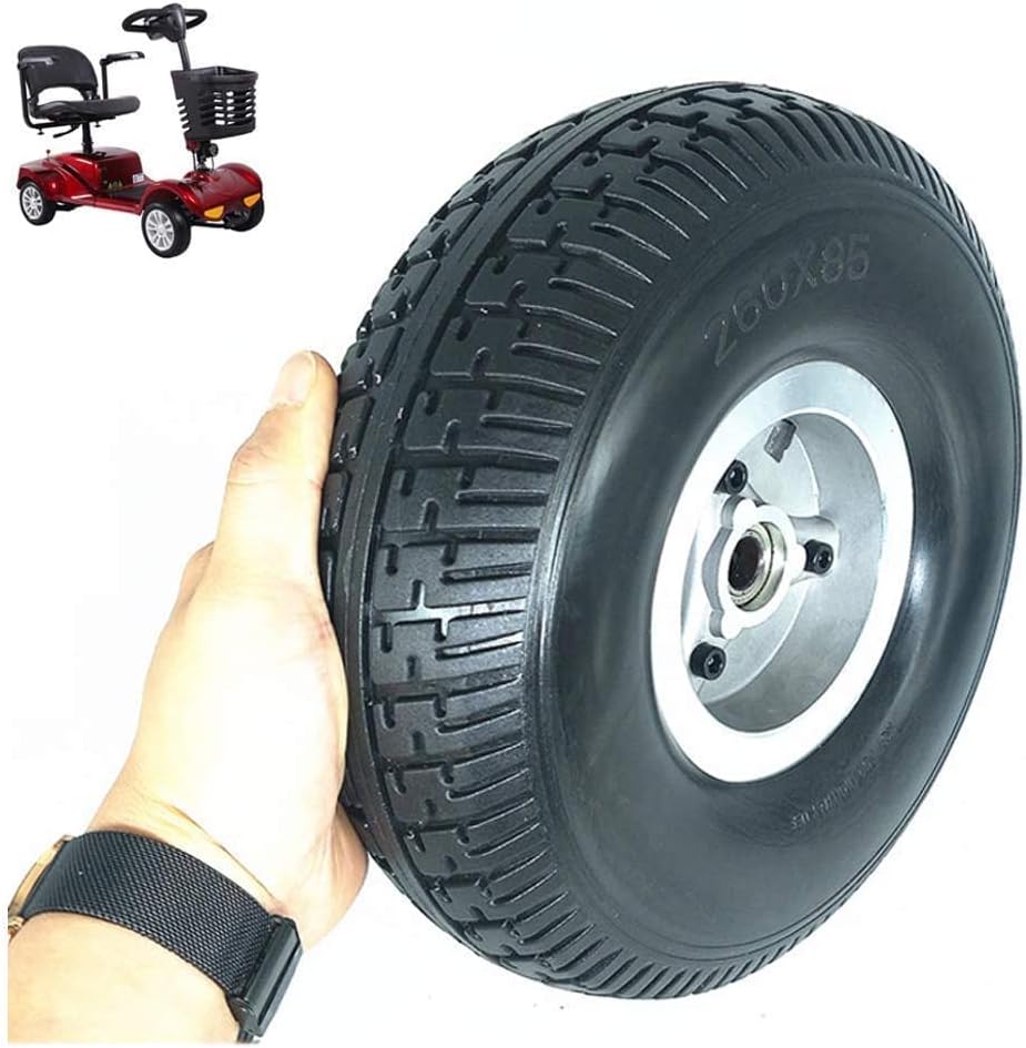 10-Inch Solid Tire Explosion-Proof Wheels 4.10/3.50-4 Non-Slip Wear-Resistant Puncture-Resistant Tires Suitable for Elderly Scooters/TricyclesEasy to ReplaceResistant Mil