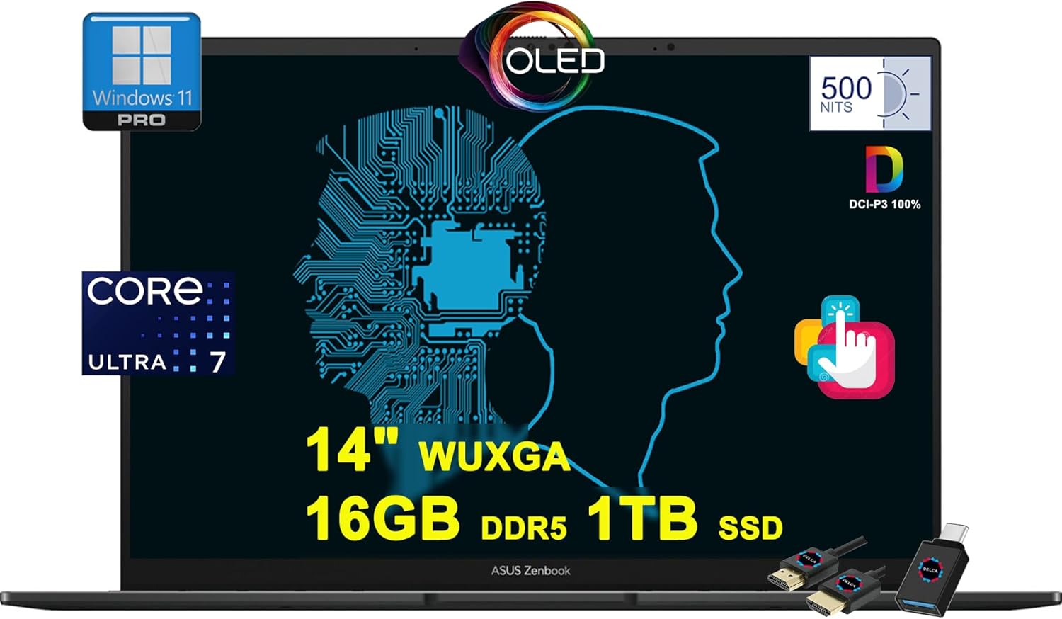 ASUS Zenbook OLED Copilot AI PC Laptop | 14