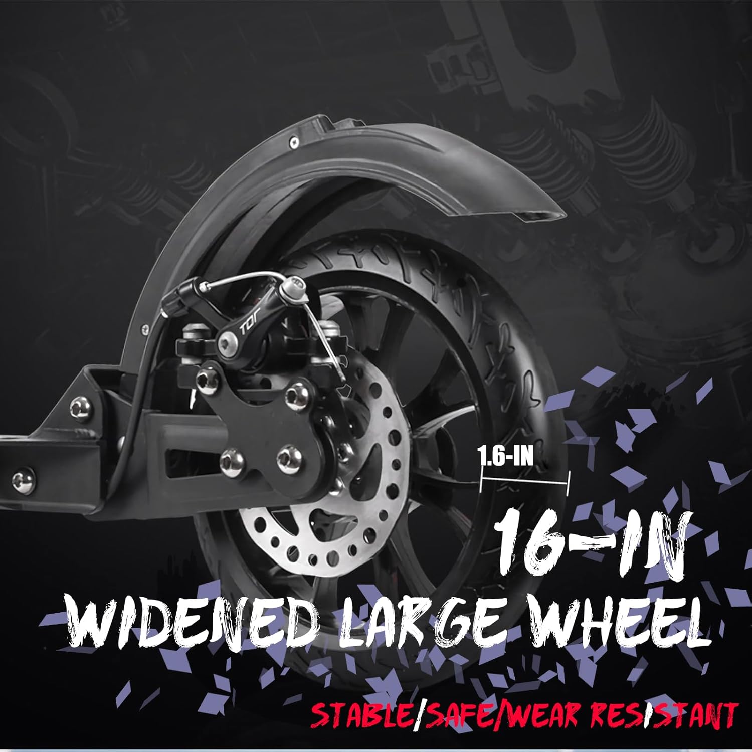 Adult Kick Scooter with Brakes, Aluminum Alloy Scooter for Teens & Adults, with Foot Support Frame, Shock AbsorptionDesign, Third Gear Adjustment, Big Wheels Foldable Scooter for Indoor & Outdoor