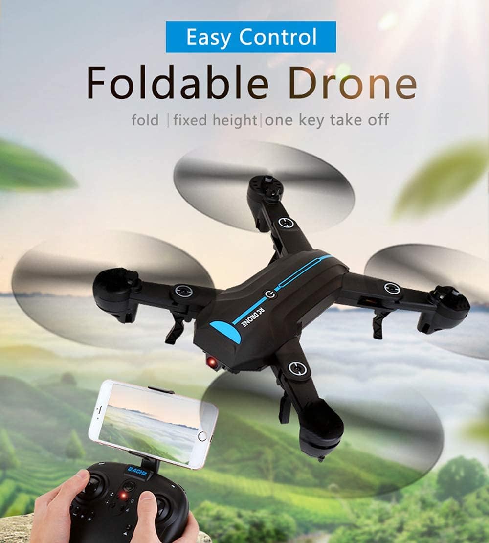 2.4Ghz GPS Drone with HD Wide-Angle High Hold Mode 300M Long Distance Foldable RC Quadcopter Drone Headless Mode 4CH Gyro Aircraft