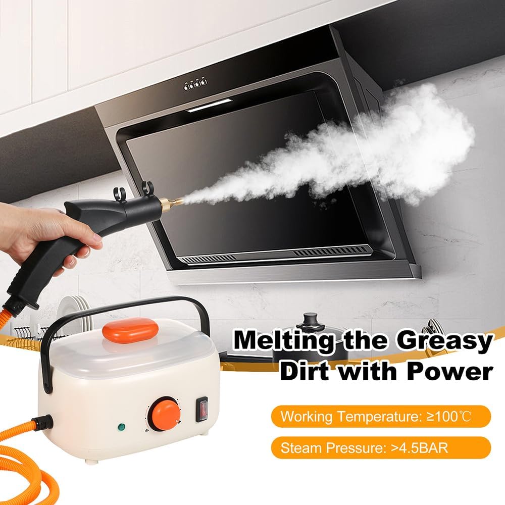 LeTkingok High Temperature Handheld Steam Cleaner Electric High Pressure Steam Clean Cleaning Machine Power Steamer 2500W