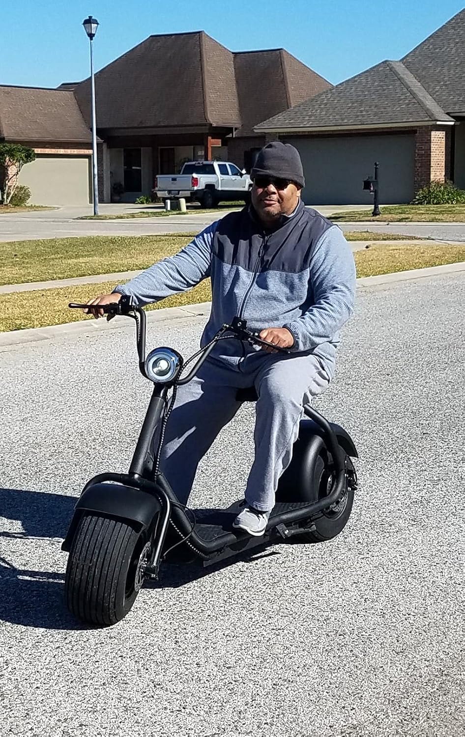 TOXOZERS 2000w Motor Lithium Electric Scooter for Adults, Fat Tire Electric Scooter with Seat, LCD Display, Bright LED Headlight, Hydraulic Front and Rear Brakes and Wide Deck