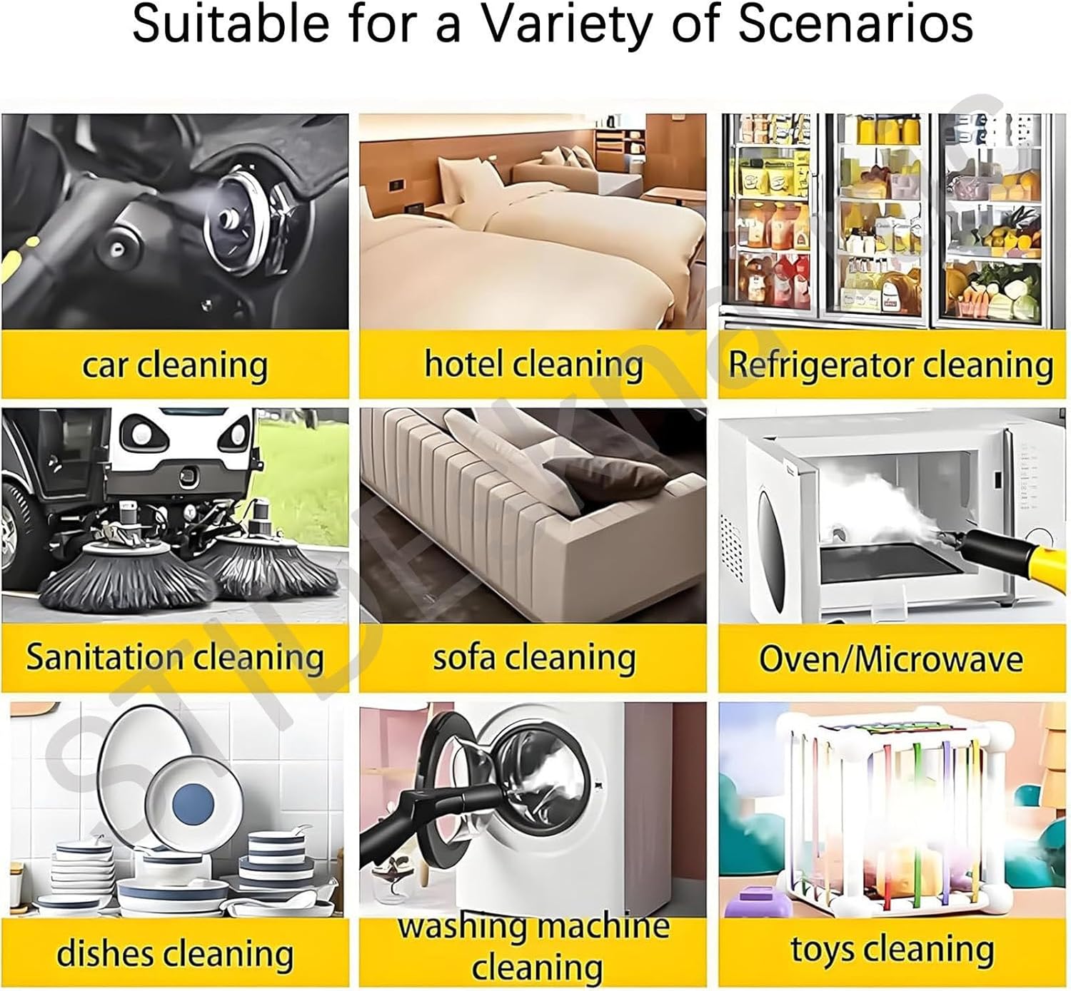 STIDEsknautic High-Temperature Steam Cleaner,Continuous High-Pressure Cleaning,Steam Flow Rate 120 ml/min,Dry and Wet Steam,Highly Effective Stain Removal Blue