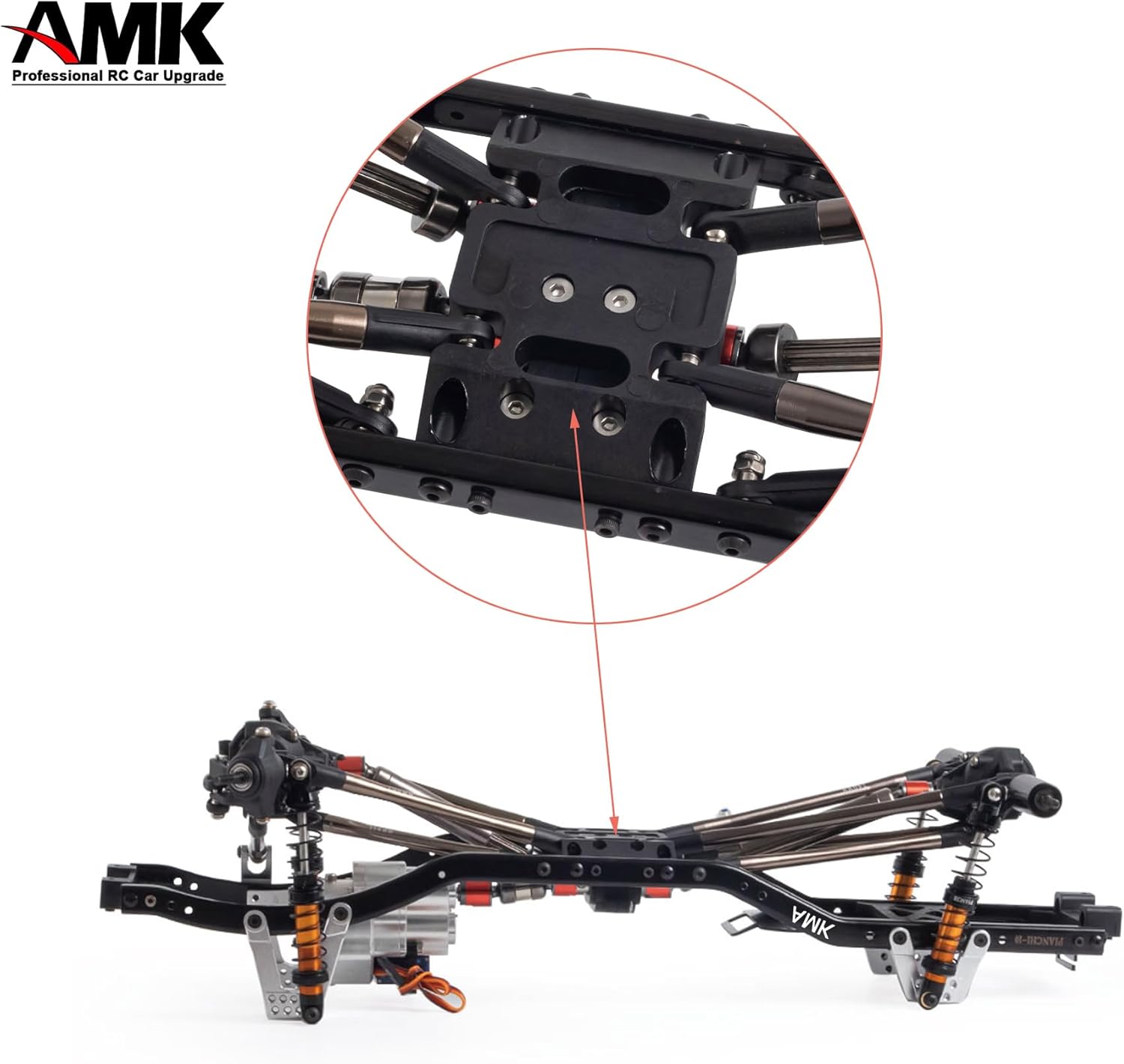 All Metal Structre 313mm Wheelbase 1/10 RC Crawler Chassis with 2 Speed Transmission Reversed Front Axle for TRX4 TRX6 90046 EX86100 Axial SCX10 Upgrades