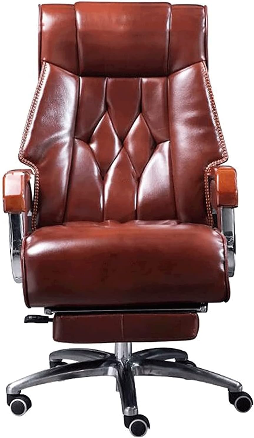 Ergonomic Executive Office with Footrest Microfiber Leather Boss Swivel Desk Recline Extra Padded Computer with Footrest