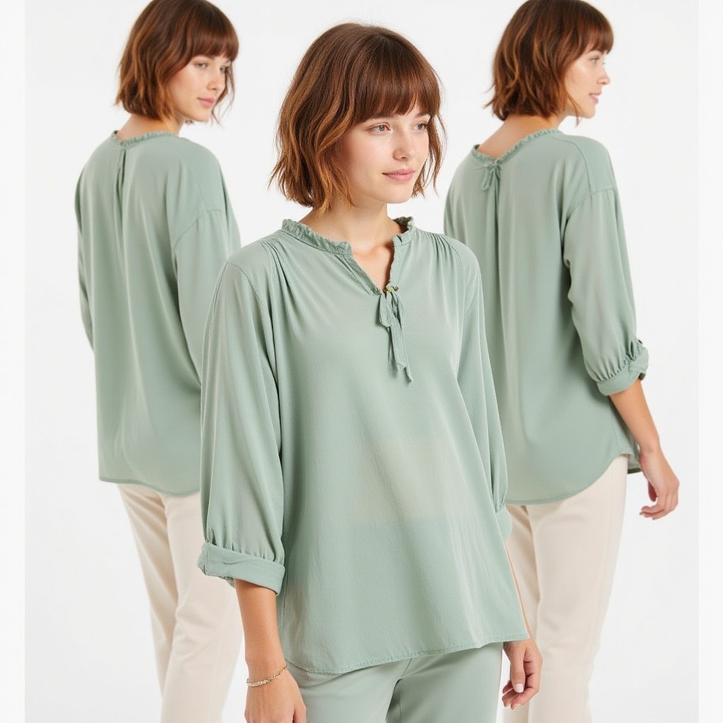 The Meadow Blouse // Eucalyptus