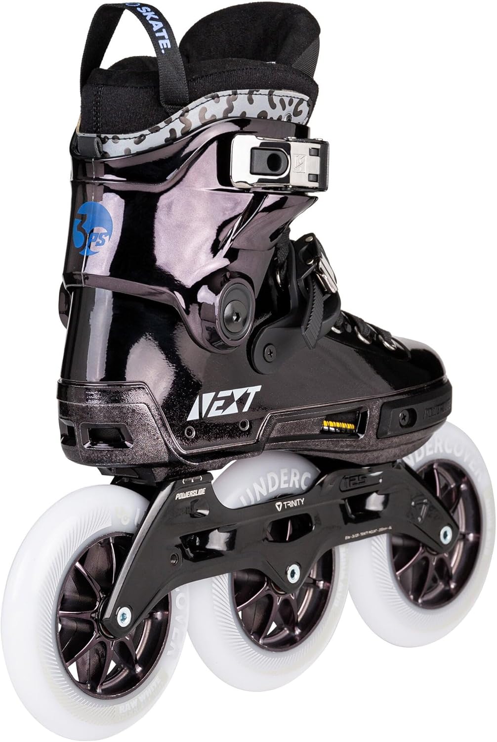 Powerslide Next 30th Anniversary 125 3-Wheel Inline Skate in Black/Chrome for Urban