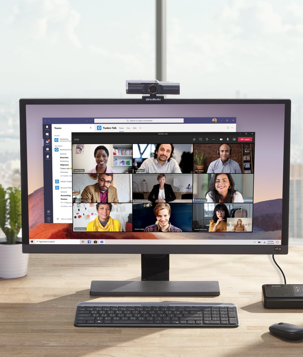 AVerMedia PW515 4K Ultra HD Business Webcam with Microphone for PC/Desktop/Laptop/Mac, with AI Auto Framing for Streaming, Meeting, Video Calls, Sony Sensor, Works with Teams, Zoom, Google Meet, OBS