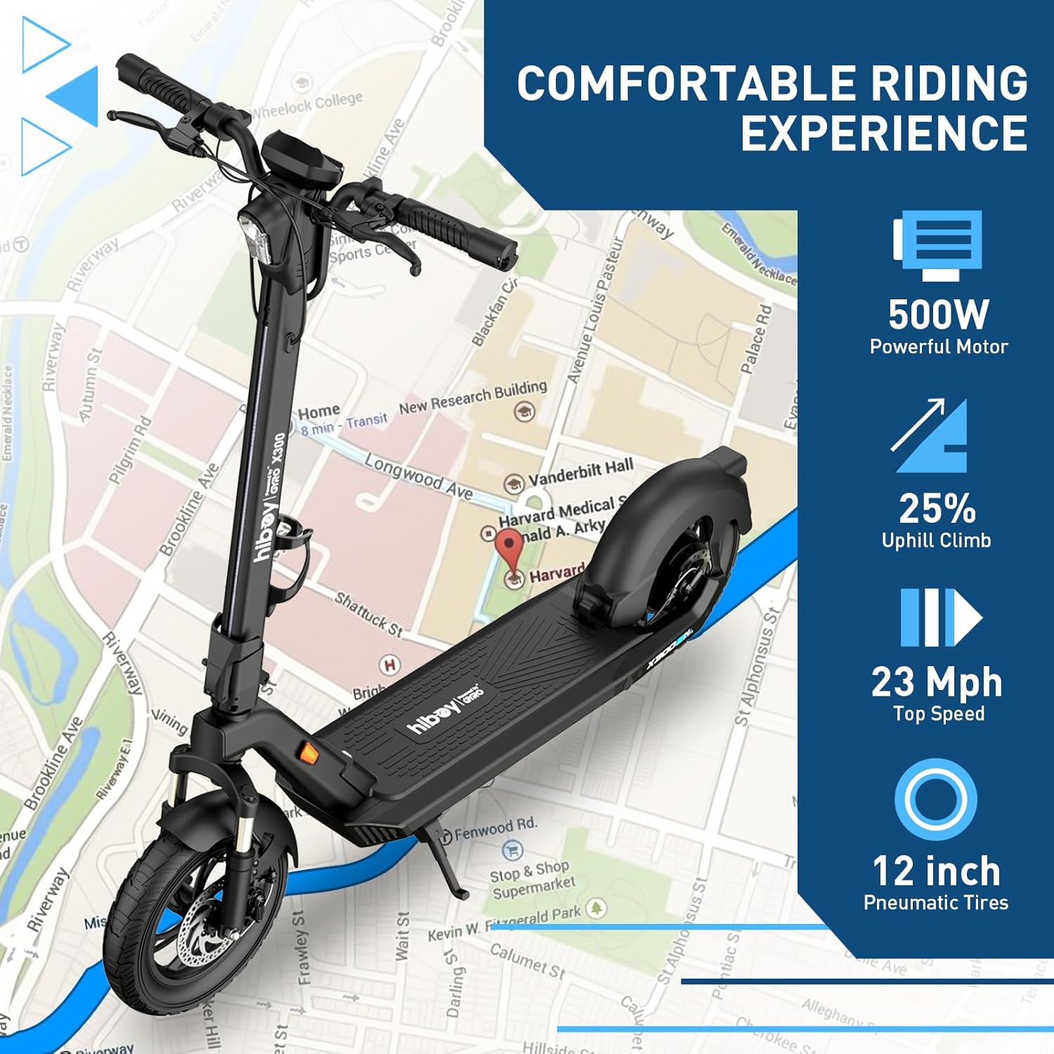 Hiboy S2 Pro/X300 Electric Scooter, 500W Motor, 10