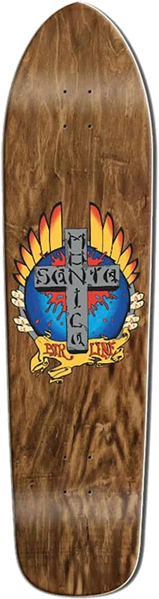 Sa​nta Mo​nica Airl​INES SM​A Stigmata Longboard Deck 9.125 x 36.5 Dark Stain - Assembled AS Complete Skateboard
