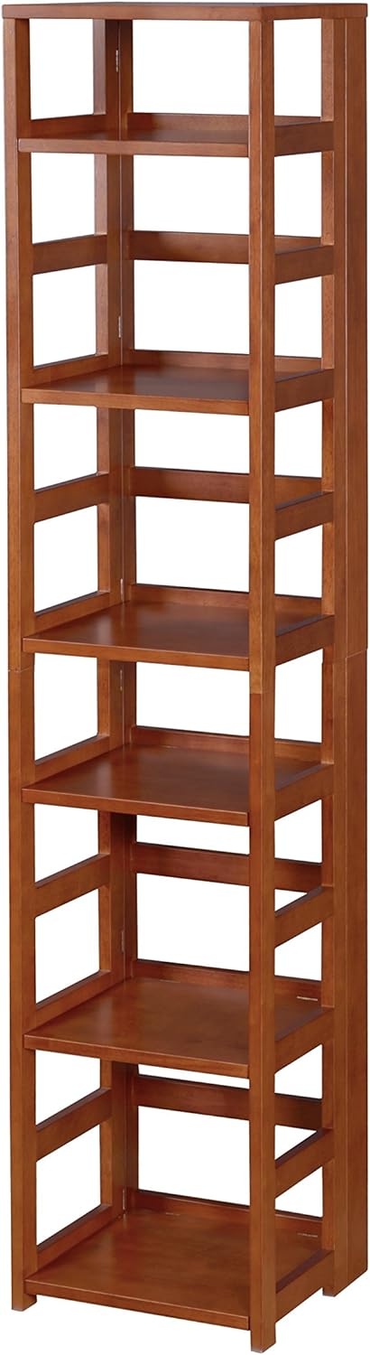 Niche Flip Flop Square Folding Bookcase, 67-inch, Cherry