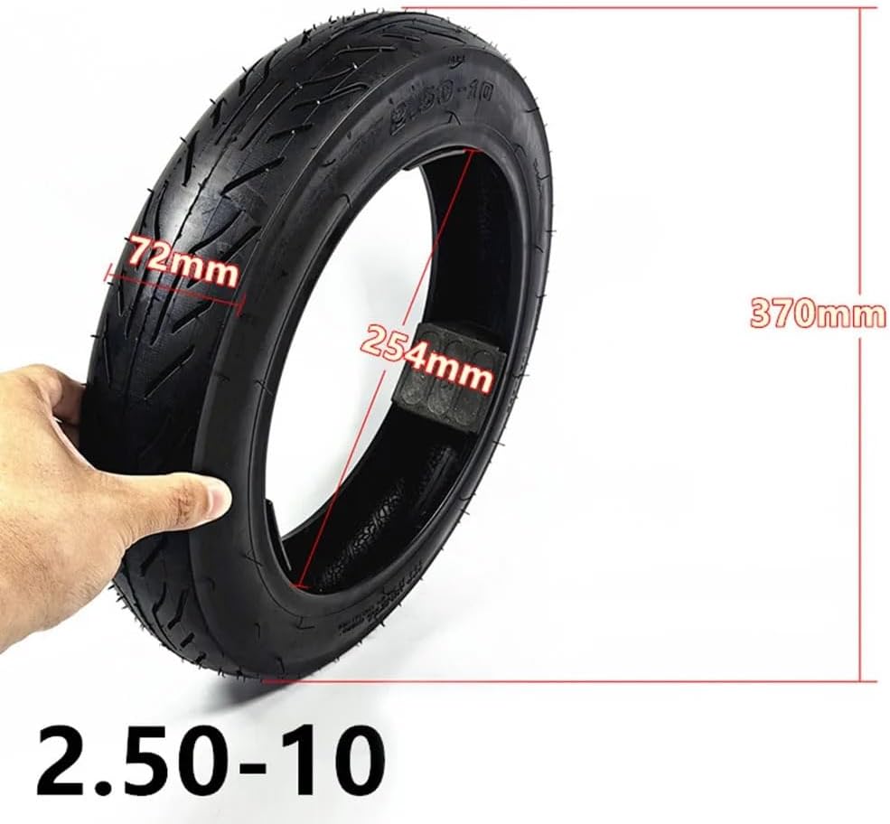 Scooter Parts 14 Inch 2.50-10 Ebike Tubeless Tyre Front Rear Wheel 14x2.50 Tires for E-Bike Rubber Tire Electric Bicycle Accessories Long serice Life