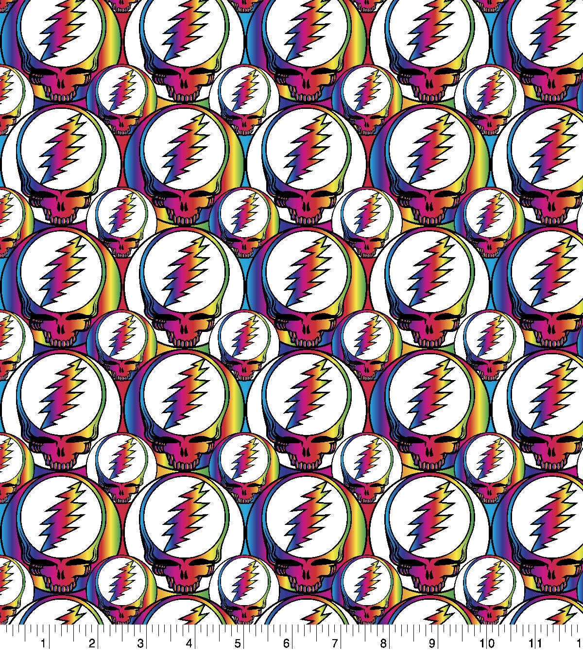 Grateful Dead Steal Your Face Cotton Fabric