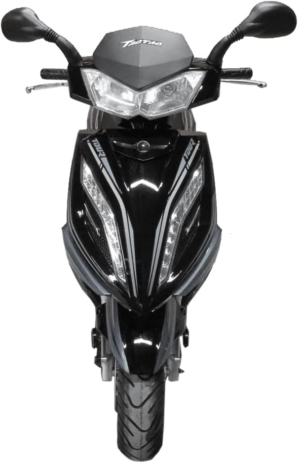 HHH Quantum150 Titan150cc Scooter Fully Automatic Street Scooter Gas Tao Motors 150cc Moped with 13 inch Tires Gy6 Engine and CVT 150cc Bike for Adult (Blue)