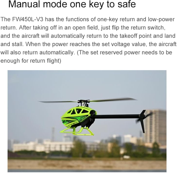 ZYHOBBY RC Helicopter FW450 V3 with New ACE Flight Control System M10N GPS RC Model (Green)